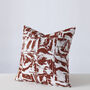 Terracotta Bloc Patterned Cushion, thumbnail 3 of 5