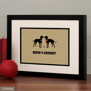 Personalised Viszla Print For One Or Two Dogs, 10 of 12