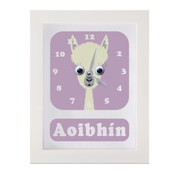 Personalised Children's Llama Clock, 7 of 9