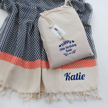 Personalised Cotton Throw, Gift For Teachers, 9 of 11