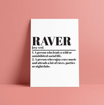 'Definition: Raver' Print, 3 of 4