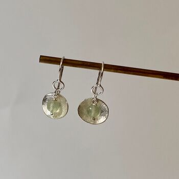 Luna Pillow Prehnite Earrings, 3 of 6