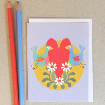 Mini Greetings Card Pack Of 10 Folky, 10 of 11