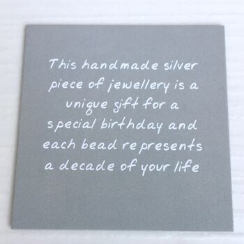 Personalised Milestone Silver Beads Bangle, 3 of 4