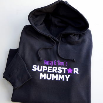 Personalised Superstar Mummy Hoodie, 2 of 5