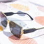 Yellow Front Lens Rectangle Y2k Style Sunglasses, thumbnail 8 of 9