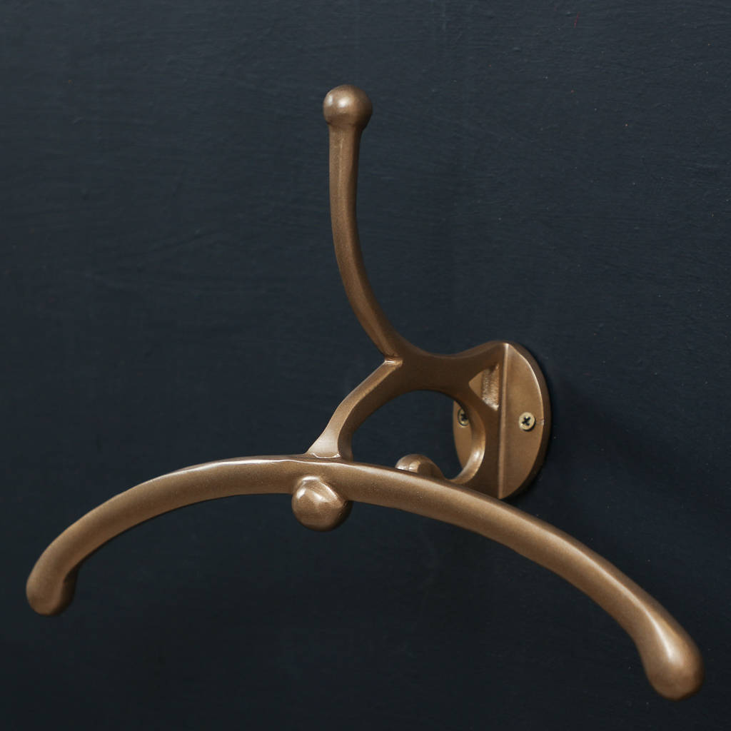 Gold Wall Mounted Clothes Rail By Dibor