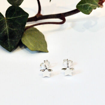 Star Stud Earrings In Sterling Silver, 2 of 10