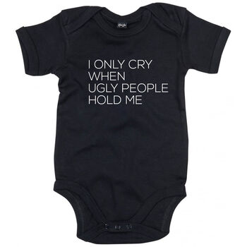I Only Cry When Ugly People Hold Me Funny Baby Grow, 3 of 3
