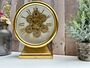 Gold Distressed Moving Gears Mantel Clock Roman Numeral, thumbnail 1 of 8