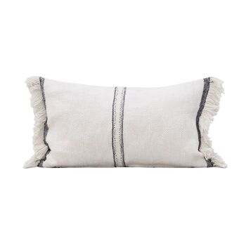 Andas Tasselled Stripe Cotton Cushion, 2 of 5