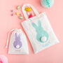 Personalised Fluffy Tail Easter Egg Bunny Bag, thumbnail 1 of 2