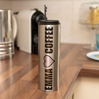 Personalised Stainless Steel Thermos Flask, 9 of 12