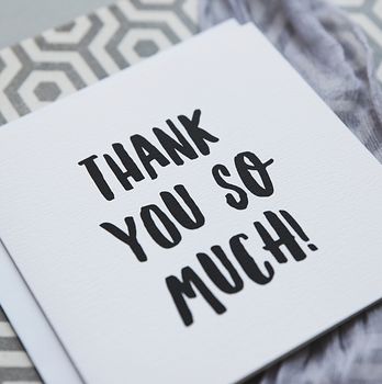'Thank You So Much' Thank You Card, 2 of 3