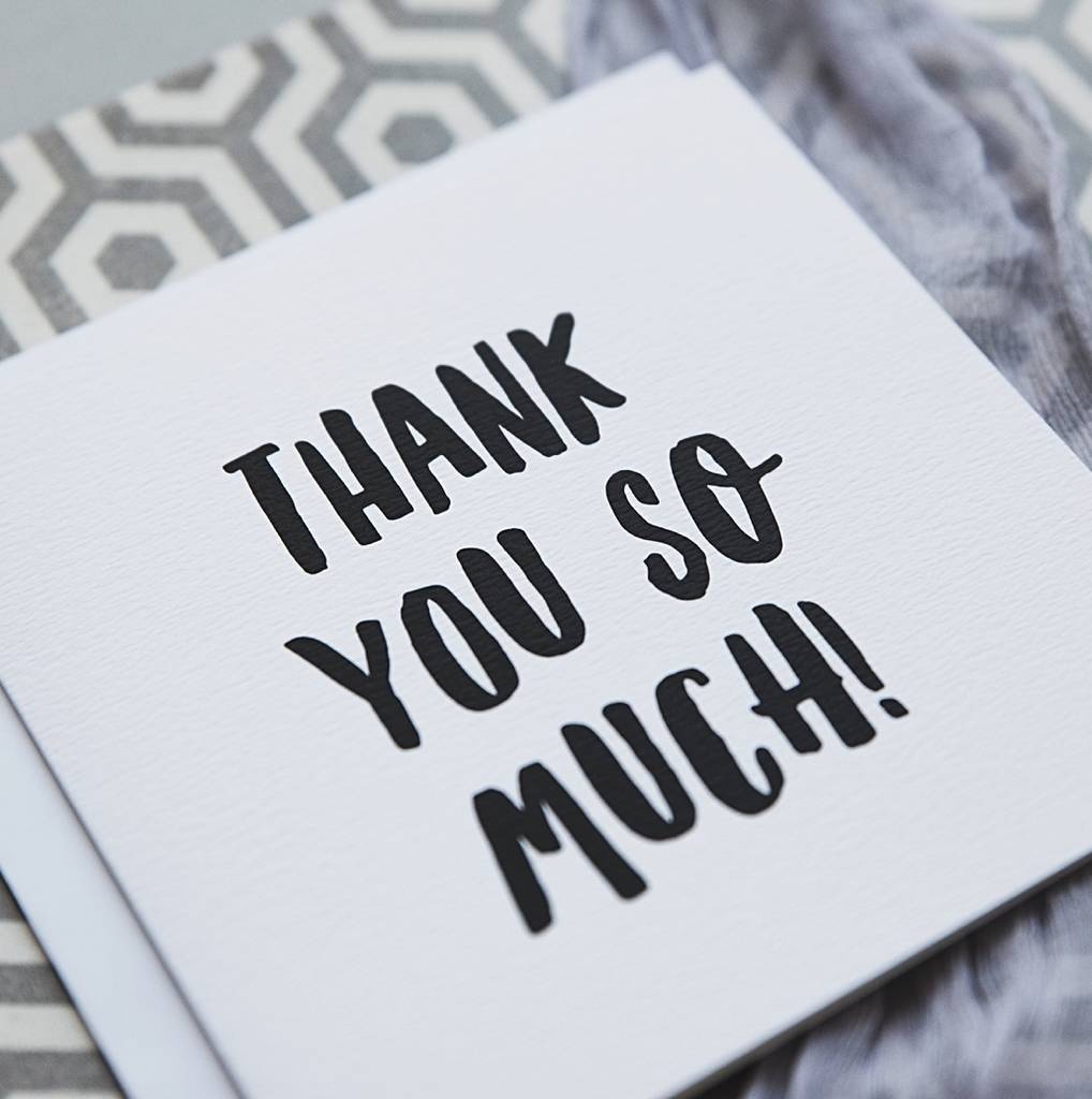 Thank You So Much Thank You Card By I Am Nat