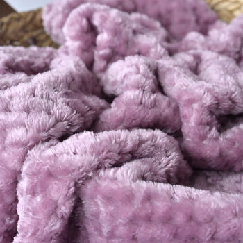 Personalised Dusty Pink Honeycomb Blanket For Baby, 6 of 7