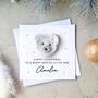 Personalised Crochet Polar Bear Little Girl Christmas Card, thumbnail 1 of 3