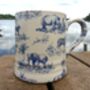 Tankard Mug In Blue Safari Design, thumbnail 7 of 9