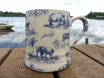 Tankard Mug In Blue Safari Design, 7 of 9