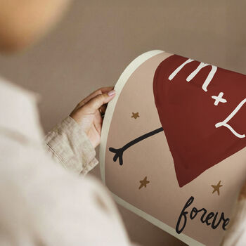 Personalised Forever Heart Couple's Initials Print, 4 of 11