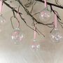 Set Of Six Bright Pink Baubles Tree Decor Ornaments, thumbnail 3 of 7