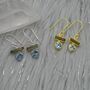 Green Tourmaline, Blue Topaz Earrings, thumbnail 6 of 6