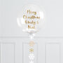 Personalised Gold Snowflake Christmas Bubble Balloon, thumbnail 1 of 2