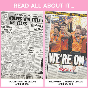 Wolverhampton Wanderers Personalised Football Gift Wolves Newspaper History Book, 9 of 12