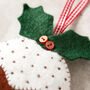 Felt Christmas Pudding Mini Kit, thumbnail 2 of 6