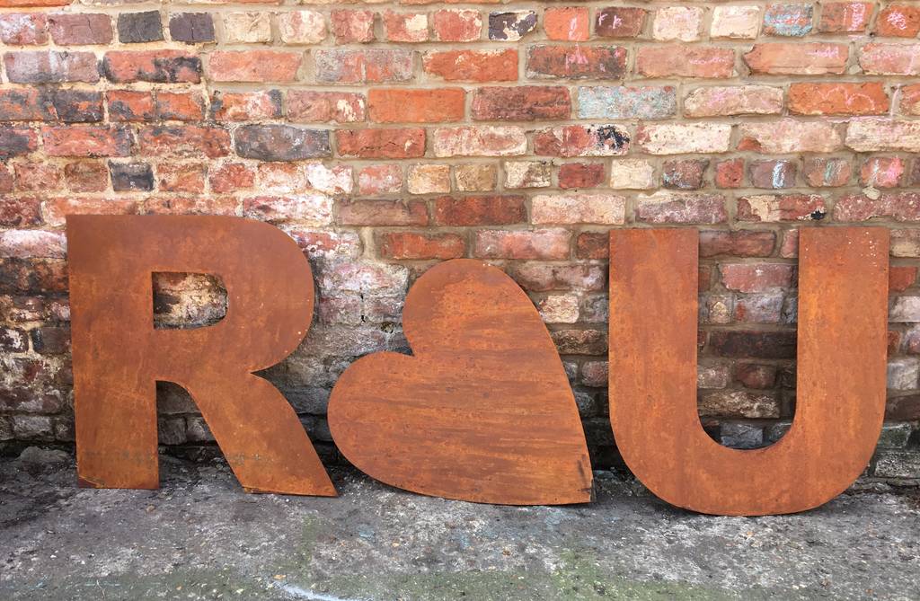 Big Metal Letters A To Z By RW NORFOLK