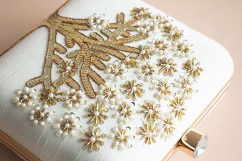 Ivory Mulberry Tree Clutch, 7 of 10