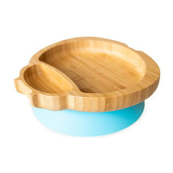 Bamboo Suction Plate Ladybird Blue, 2 of 4