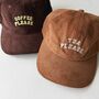 Tea Please Slogan Cord Cap, thumbnail 5 of 5