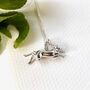 Sterling Silver Leaping Hare Necklace, thumbnail 2 of 4