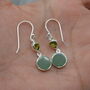 Peridot Jade Earrings: Gold Or Silver, Dangle Drop, thumbnail 5 of 10