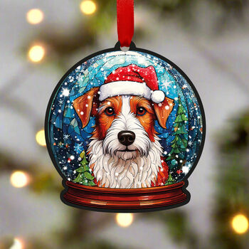 Fox Terrier Dog Tree Decoration, 2 of 2