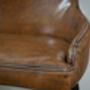 Vintage Faux Brown Leather Dining Chair, thumbnail 10 of 12