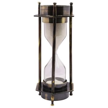 Nautical Hourglass With Compass Base On Top And Bottom, 2 of 6