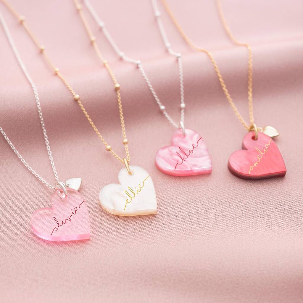 Personalised Heart Name Necklace By Bloom Boutique | notonthehighstreet.com