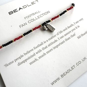 Bournemouth Fc Football Fan Bracelet With Charms, 2 of 5