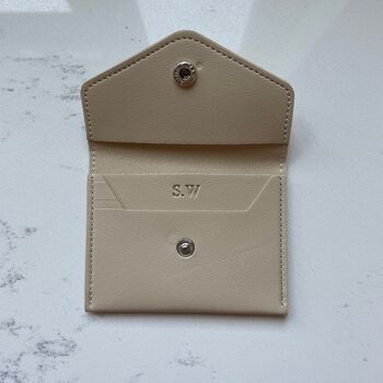 Personalised Soft Faux Leather Button Popper Card Holder Wallet Purse, 5 of 8