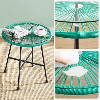 Set Of Three Garden Patio Acapulco Chair With Table, 7 of 8