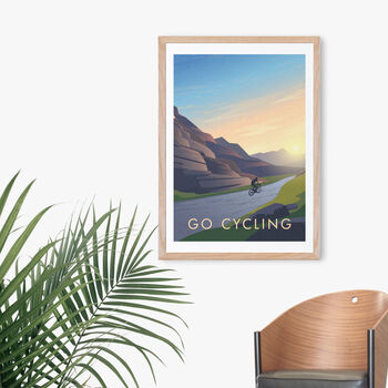 Go Cycling Travel Poster Art Print, 4 of 8