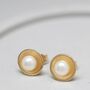 9ct Gold Pearl Earrings. Small Gold Pearl Earrings, thumbnail 8 of 11