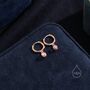 Sterling Silver Moonstone Droplet Huggie Hoop Earrings, thumbnail 7 of 11