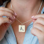 Vintage Letter Tile Personalised Necklace, thumbnail 1 of 7