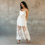 Black Lace Overlay Skirt With Detachable Train, thumbnail 9 of 12