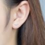 Sterling Silver Tiny Star Constellation Stud Earrings, thumbnail 2 of 6