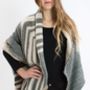 Grey And Beige Fringed Festival Blanket Scarf, thumbnail 4 of 8
