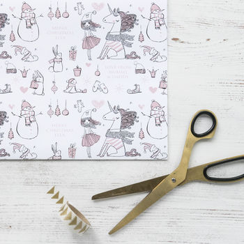 Personalised Unicorn Christmas Wrapping Paper, 3 of 3